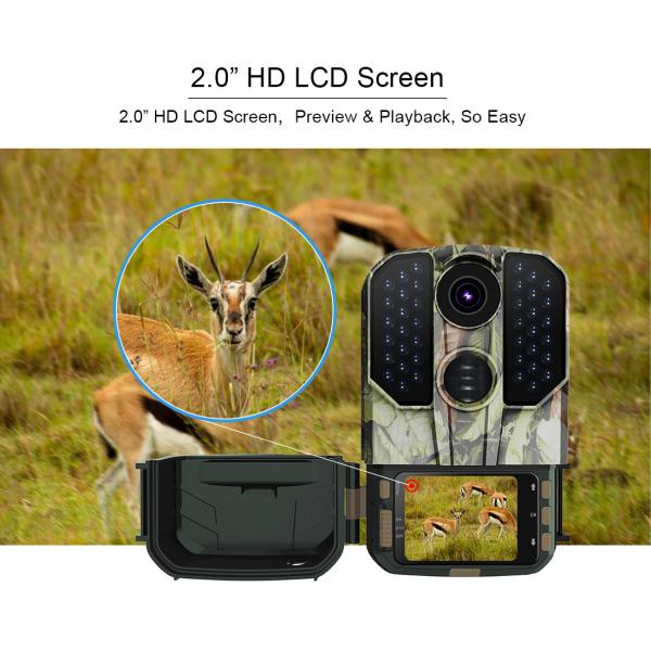 Ip65 Night Vision Trail Camera 0.4S Triggering Time Waterproof Wildlife Outdoor