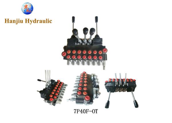 Soupapes de commande directionnelles hydrauliques manuelles 20L/Min au retour et au flottement de détente de retour de ressort de bobine de 200L/Min 1-12