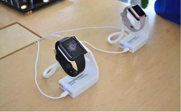 COMER security alarm locking smart watch anti-theft display stands with alarm for mobile phone accessories stores