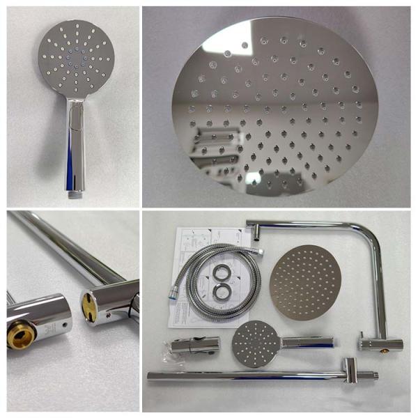 Wall Hanging Sliver Bathroom Shower Faucet SUS304 Stainless Steel