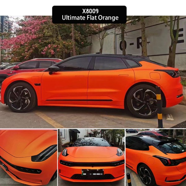 Matte Diamond Gold Orange Reflective Car Stickers Car Interior Vinyl Wrap Vehicle Wraps Vinyl Flim Roll Pvc Car Stickers