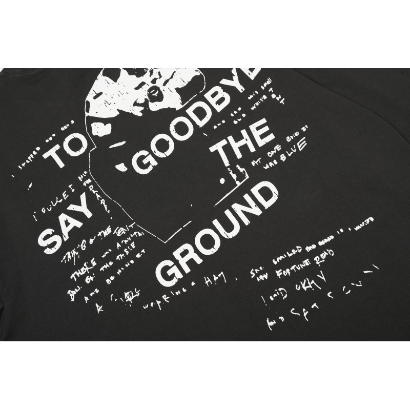 Factory Customized Cotton/Polyester 280g Washed Blank Vintage Breathable Rock Long Sleeve T-shirt Oversized Fit