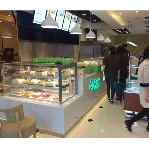 650W Double Layer Glass Cake Commercial Fridge Freezer