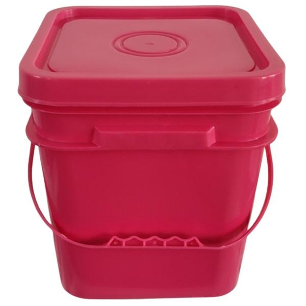 1.0 a 2.5 mm Espessura de Polipropileno Balde Quadrado Laranja Balde de Plástico com Product de Cobertura