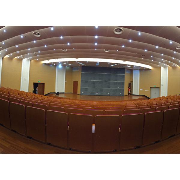 Wooden Armrest Auditorium Theater Chairs Folding Audience Seat