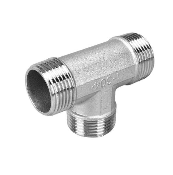 3 Way Stainless Steel 1/2 NPT Male Threaded T Pipe Hose Fitting Casted Male Tee Fitting