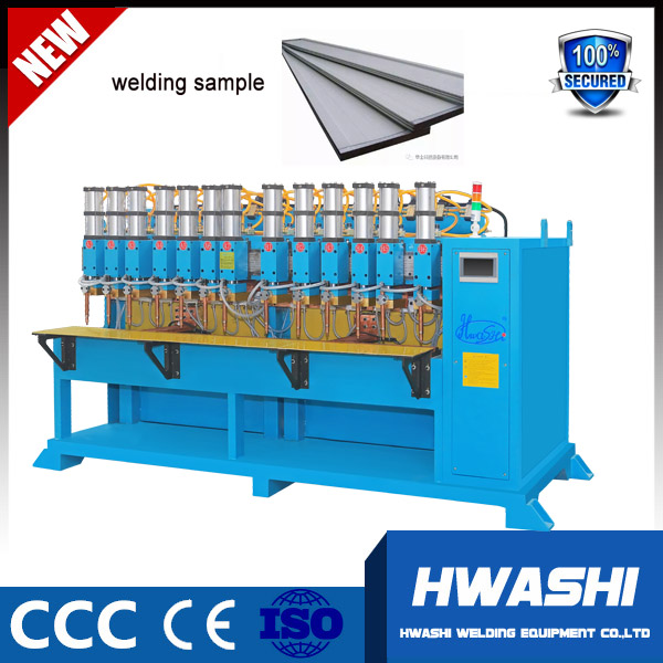 Stiffener Door Sheet Plate Automatic Welding Machine , Steel Metal Shelves Spot Welder