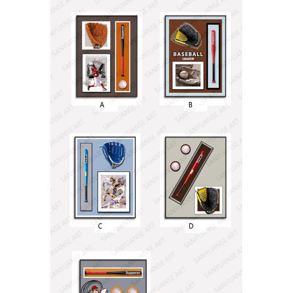 Stylish Three-dimensional Baseball Decorative Painting for Hotel Anniversary Occasion