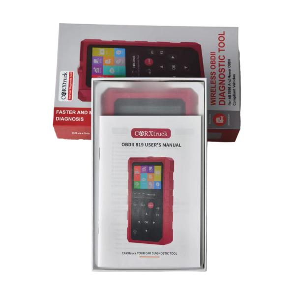 Xtruck 819 OBDII Diagnostic Scanner with 9 Major Protocols Support 2.8-inch IPS Display and 16-pin OBDII Connector