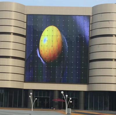 Adjustable Brightness Building Glass Curtain Wall LED Display High Energy Efficiency