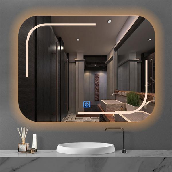 SONSILL Smart LED Bathroom Mirror Euro New Modern Wall Mount Round Touch Switch