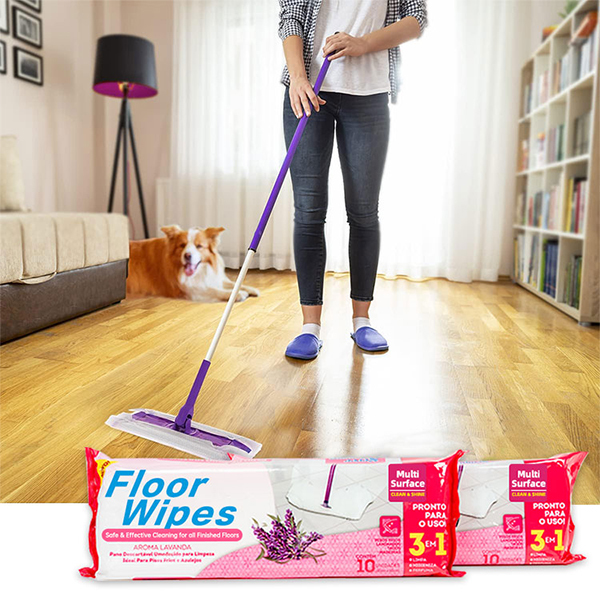 Tissu de sol jetable sans alcool polyvalent en gros