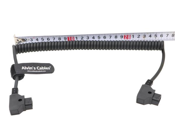 D- Tap Male To Dtap Male Coiled Extension Cable For DSLR Rig Battery
