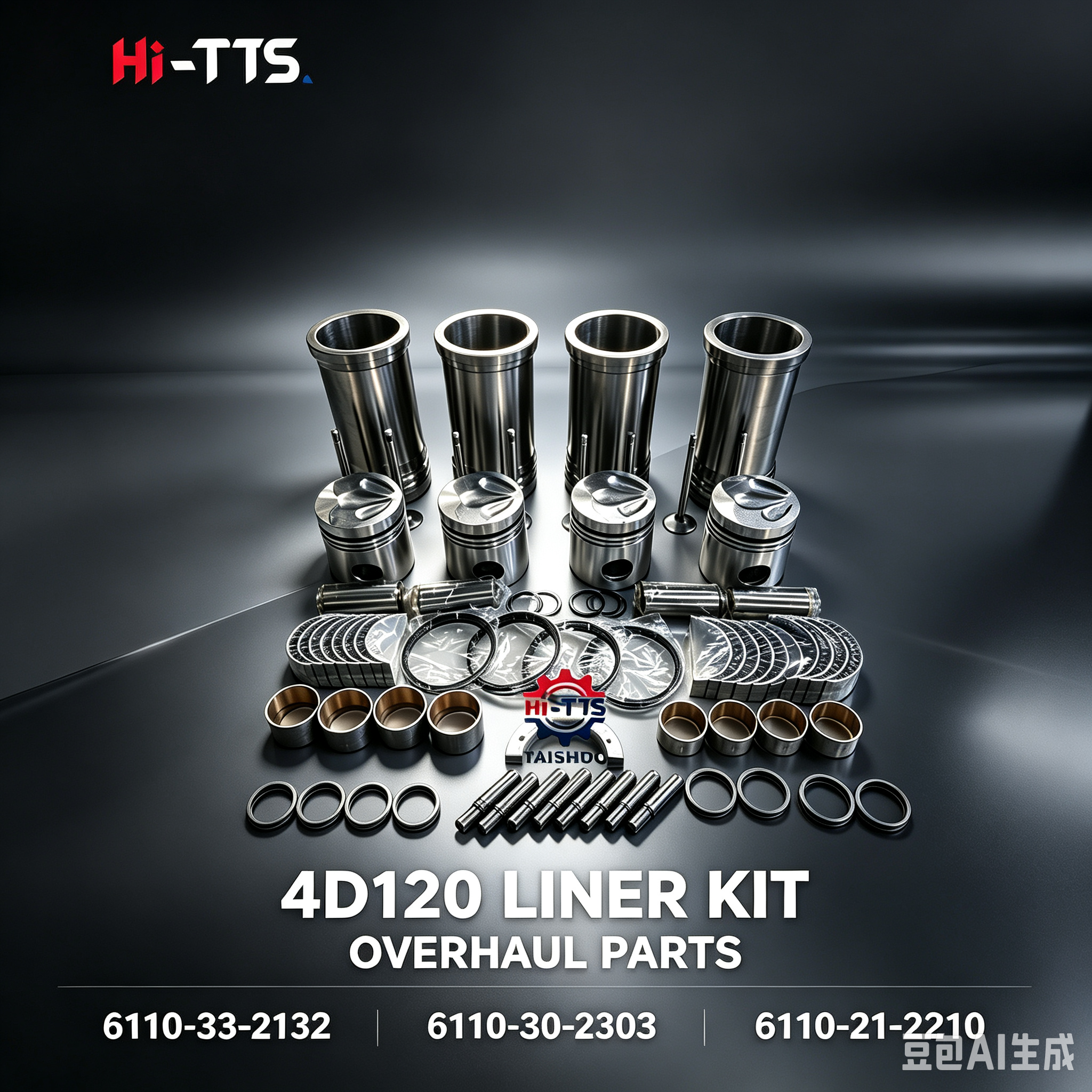 Construction Machinery Parts  6110-33-2132  6110-30-2303  6110-21-2210  6110-20-8070 6114-30-3500 6110-K1-0001 6114-41-4210 for 4D120 LINER KIT OVERHAUL PARTS