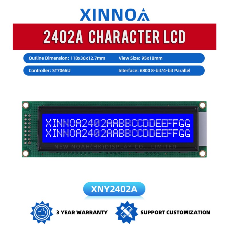 Blue Film White Letters 2402A LCD Screen Spot Module Microcontroller Character Display LCD Display Screen