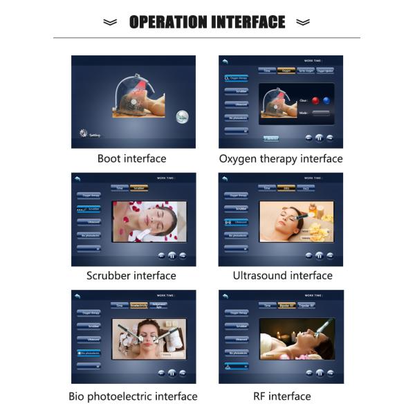 11 en 1 máquina facial de la dermoabrasión de la piel para el dispositivo del rejuvenecimiento de la piel del ultrasonido de las cicatrices del acné