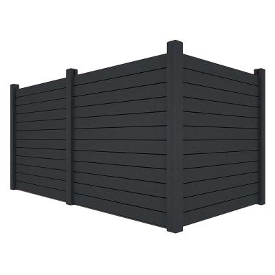 Coffee Wood Fiber Composite Fence Panels Horizontal Boards Fire Resistance HDPE