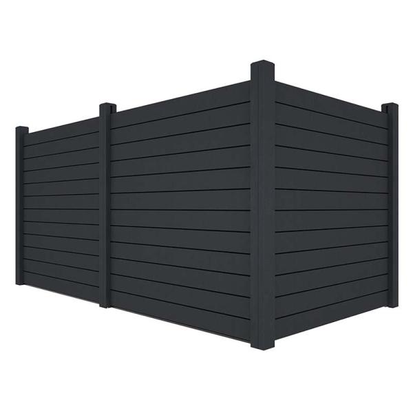 Coffee Wood Fiber Composite Fence Panels Horizontal Boards Fire Resistance HDPE
