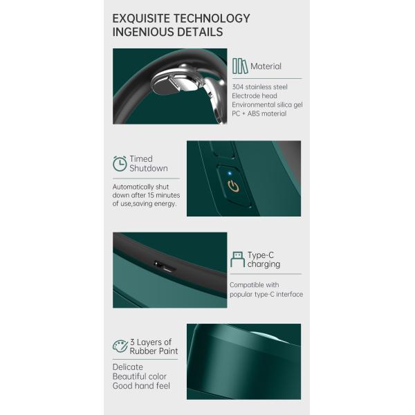 ИМП ульс 1A перезаряжаемые умного радиотелеграфа Massager шеи двойной