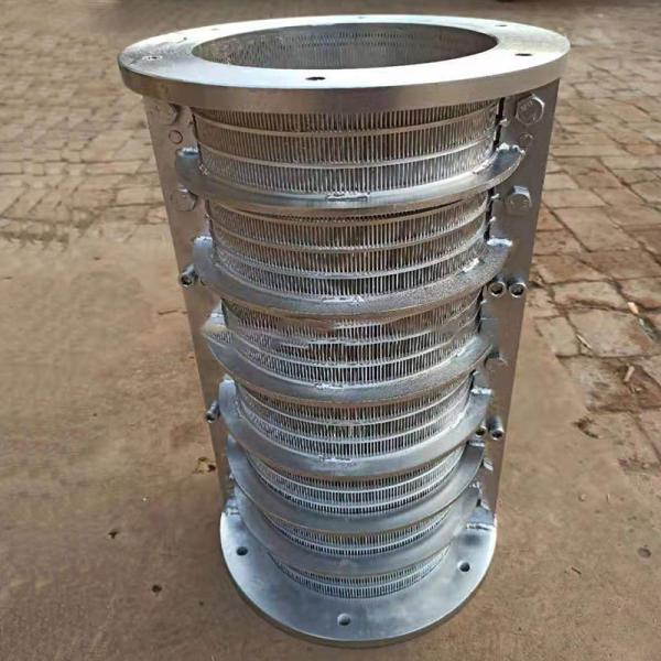 Galvanizing Wedge Wire Screen with Customized Slot Opening 25-400 Micron