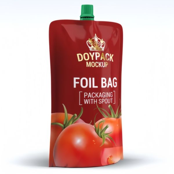 Hot Filling Foil Tomato Ketchup Packaging Customized Heat Resistant Squeeze Pouch Bag