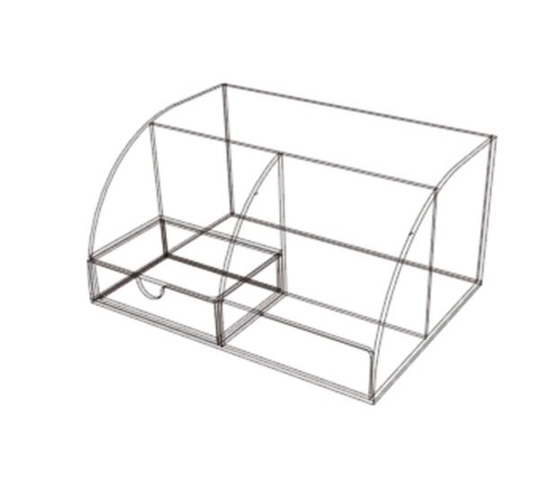 10 organizador acrílico claro luminoso da mesa de x7.28  x5”