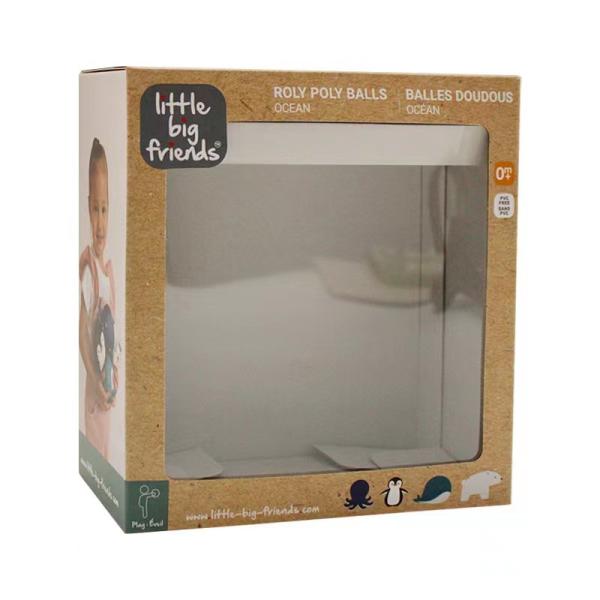 Customizable Children's Toy Folding Corrugated Paper Packaging Box Recycled Kraft Paper Transparent Window