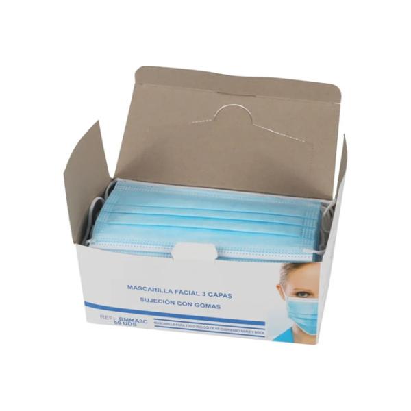 Hygienic Fashion Blue Color Disposable Face Mask , Disposable Mouth Mask