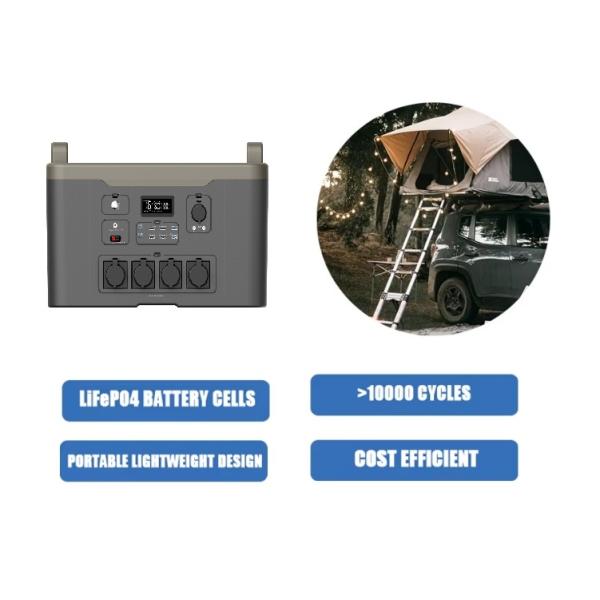 Generador de energía solar de plástico para acampar demanda de electricidad de emergencia y actividades al aire libre