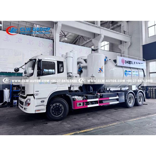Dongfeng 6x4 Sand-Suction Truck with 12-15m³ Capacity, Cyclone Dust Collector & Two-Stage Overflow Protection