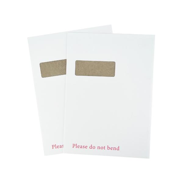 Brown/White Kraft Paper Self-adhesive Board Backed Window Envelopes for Promotion