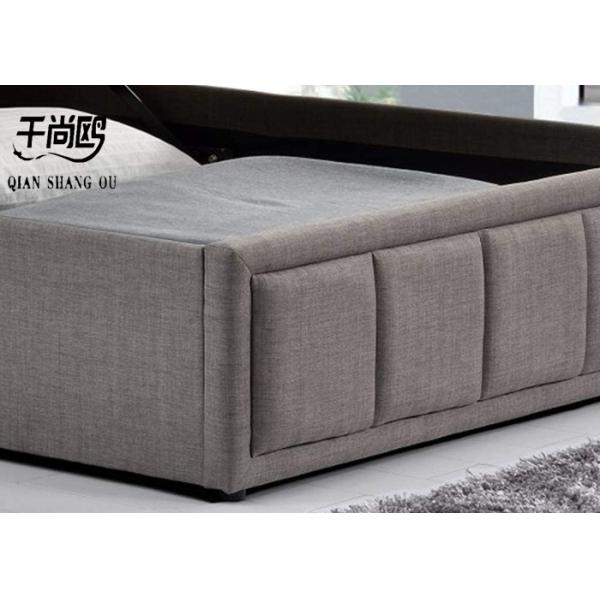 Living Room 4ft Ottoman Bed , Grey Fabric Bed Frame