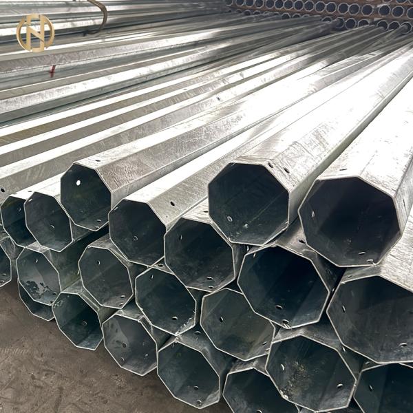 9M 10M 12M Hot Dip Galvanized Concrete Electric Pole 33KV Steel Tower Pole for Power Distribution Equipment