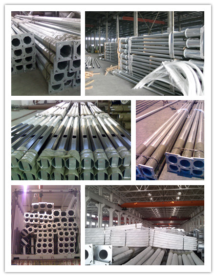 Нержавеющий солнечный на открытом воздухе столб уличного фонаря для жилого освещения с одиночной рукой