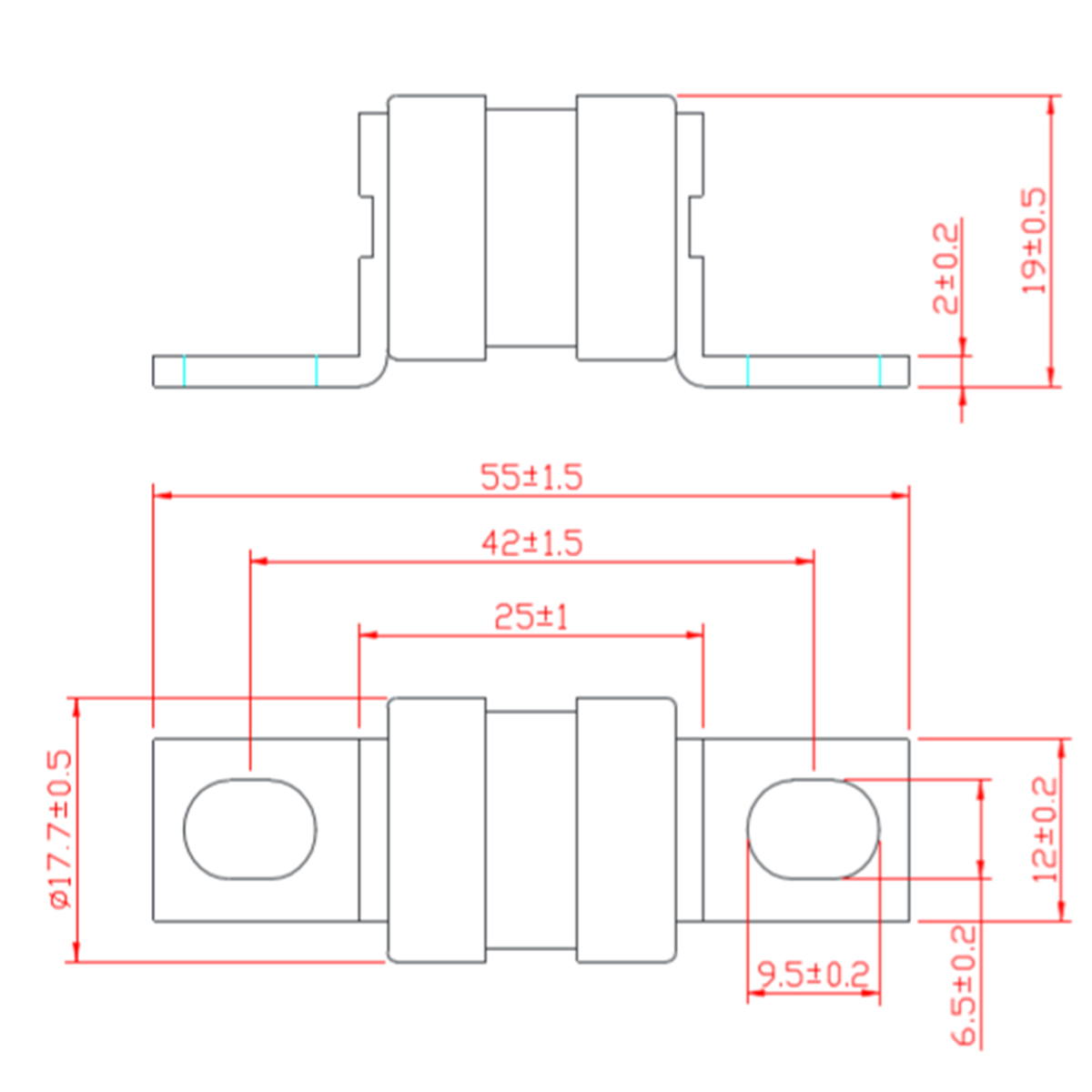 Равный к взрывателю DC150V AC240V 6-900A Sinofuse BS88 взрывателя Bussman