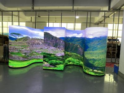 A tela de exposição interna do diodo emissor de luz de SMD 1921 curvou os painéis que de parede video RoHS aprovou