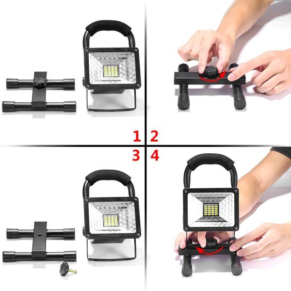 Outdoor 15W Spot LED Work Lights IPX5 Waterproof Rechargeable Lithium Batteries