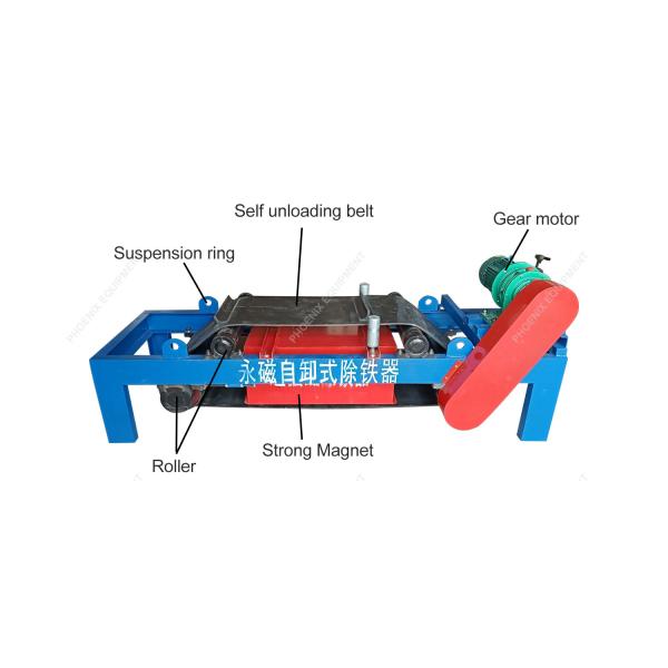 Strong Magnetic Field Intensity Self Dumping Iron Remover Magnetic Roller Conveyor Belt