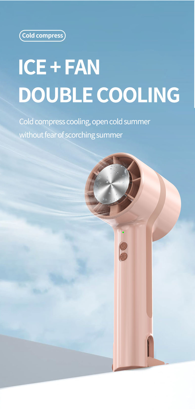 Custom Velocity Air Cooling Small Portable Batter Mini USB Rechargeable High Wind Speed Handheld Fan
