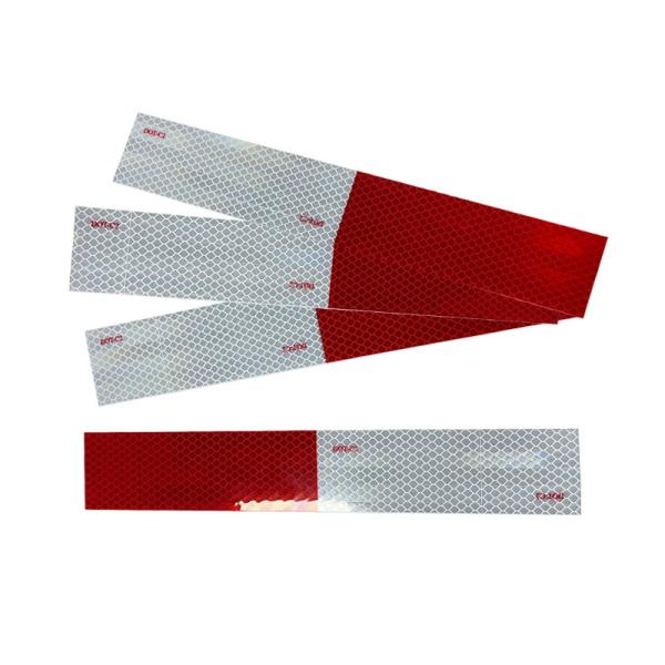Red White DOT-C2 Self Adhesive Approved Reflective Safety Tape For Truck Vehicles