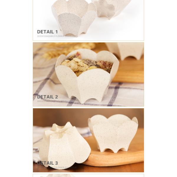 Europe-Pack new products flower shape biodegradable plastic fancy dessert cup