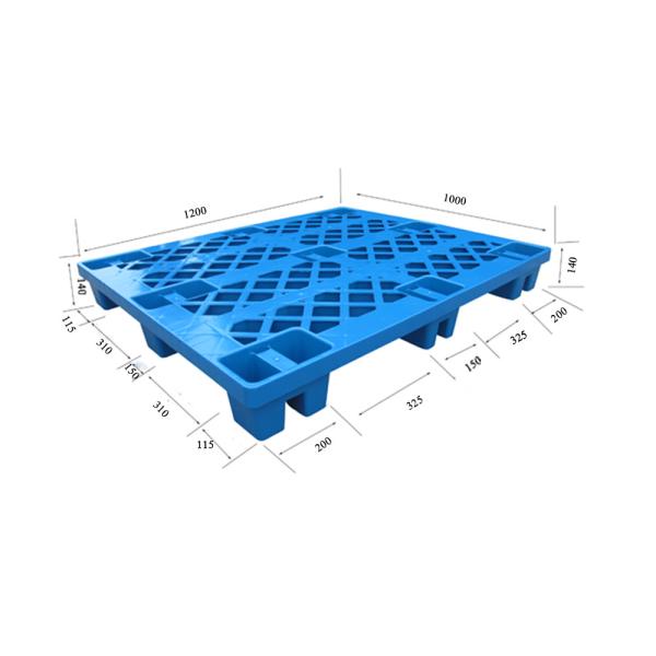 9 pés reforçaram a parte superior lisa do HDPE plástico da pálete que envia páletes plásticas