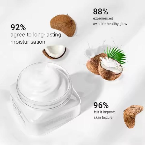 Beurre de karité biologique naturel, beurre de corps avec huile de noix de coco brute, hydratant, blanchissant