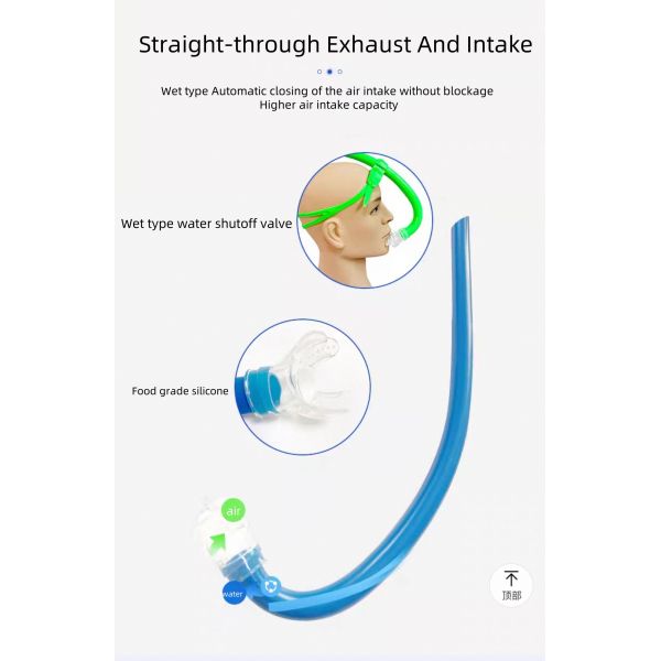 Comfortable Snorkeling Breathing Tube PC And Silicone Material For Training And Recreational Use