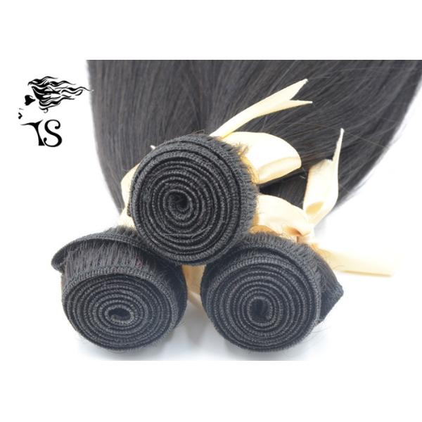 8A Grade Weft Hair Extensions , Natural Virgin Peruvian Straight Hair Extensions