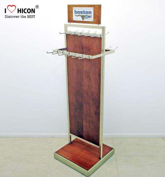 Custom Graphic 2-way POP Merchandising Displays Metal Hook Hanging Belt Display Rack