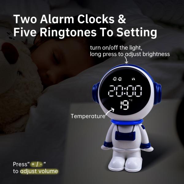 APP Control Customized Lighting Smart Wake-up  Astronaut Alarm Clock