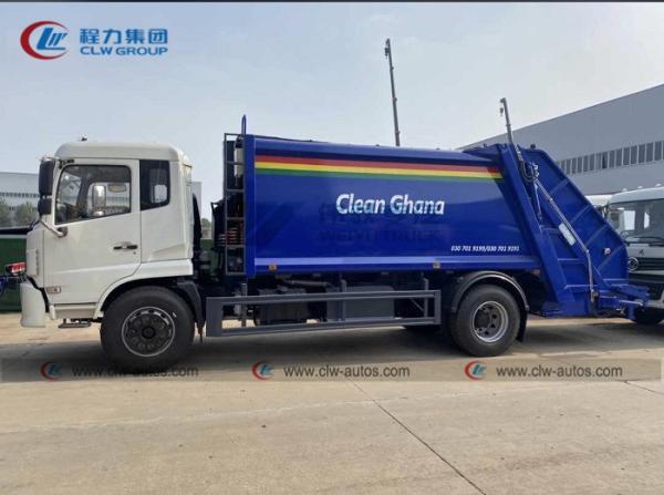 Caminhão comprimido do escaninho de lixo 12m3 da parte inferior 5mm do lado 4mm do aço carbono Q235 no mercado de Gana