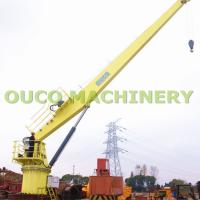 Crescimento reto estável Marine Deck Cranes 5T 15M da construção de aço
