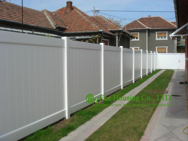 White Color PVC Privacy Fence, House Private Fence, American Style Fence For Sale, Outdoor Villa Fence